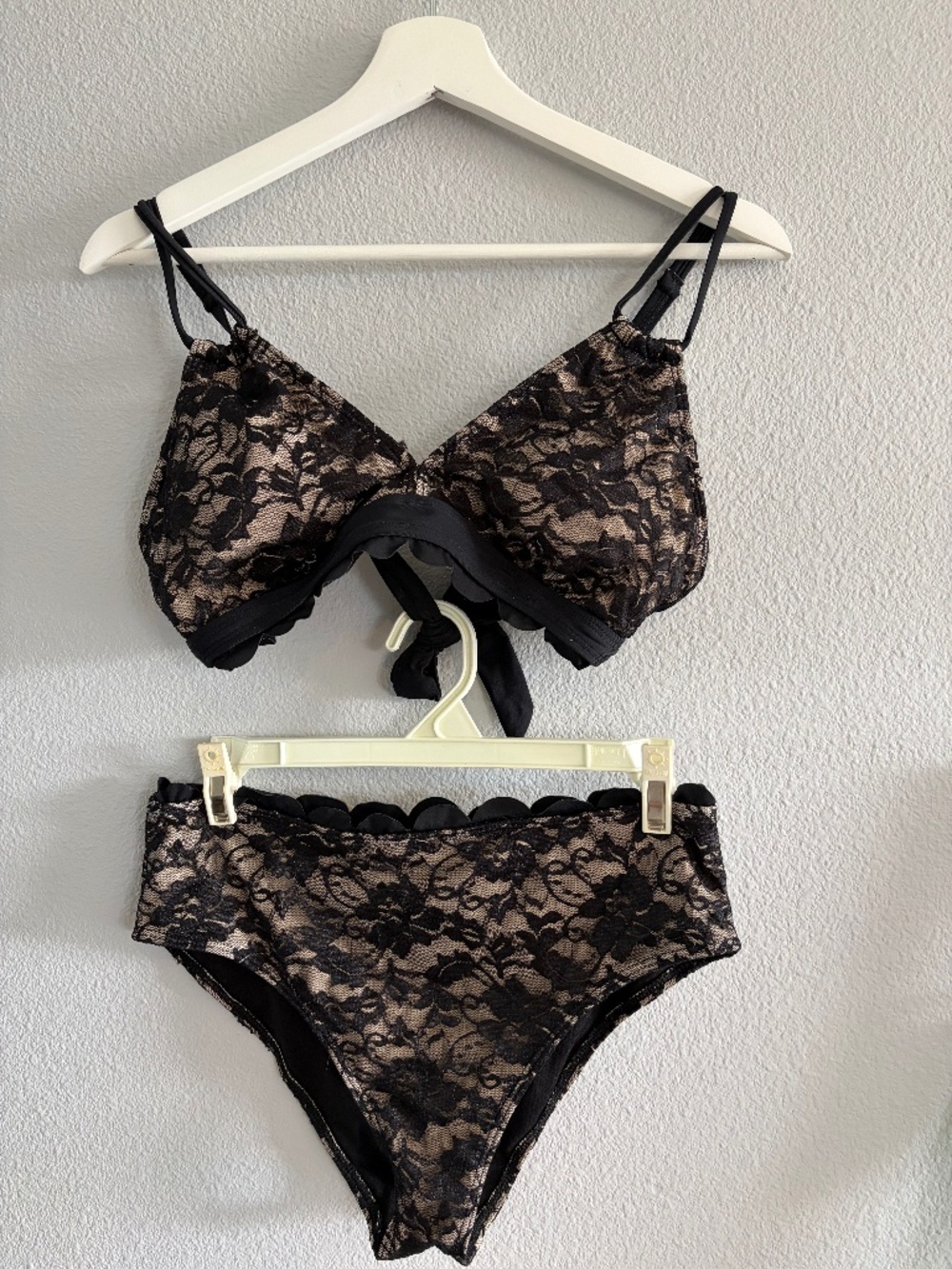 New Black Lace Nude-Look Bikini